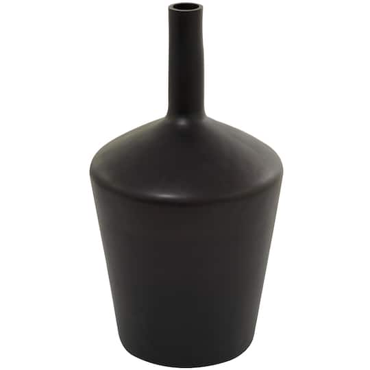 Black Glass Vase 12" x 12" x 22"